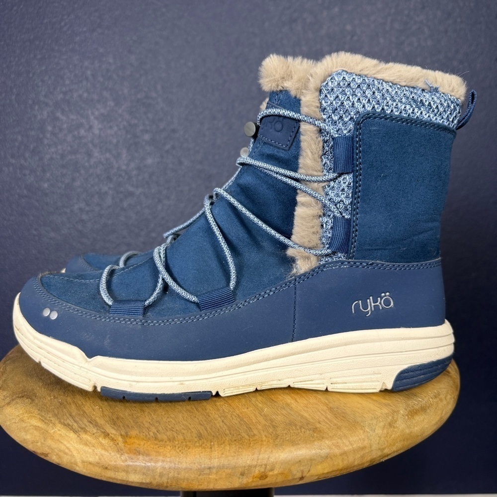 Ryka Aubonne Winter Boots, Navy, Size 10 WIDE - Picture 2 of 9
